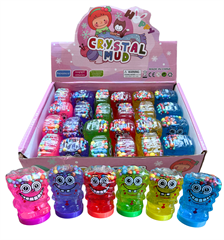 Slime gąbka z brokatem 6cm display 24szt 32405