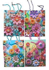 TOREBKA PREZENTOWA KWIATY AL-439 32X26X10CM