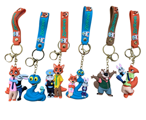 S.CENA Brelok gumowy duży ZOO zwierzaki zprzyjacielem i opaską