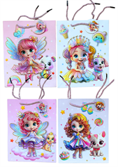 TOREBKA PREZENTOWA Z DZIEWCZYNKĄ AL-439 32X26X10CM