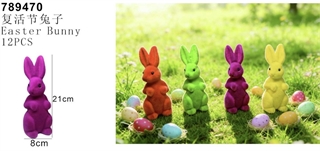 Figurka zajączek filcowy 8*21cm mix kolor 789470