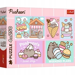 S.CENA Puzzle - _4x250_ - Poznajcie Pusheena/Fluid World Pusheen FSC Mix 70 #37;