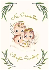 Karnet A5 CHRZEST ANIOŁKI RODZINA