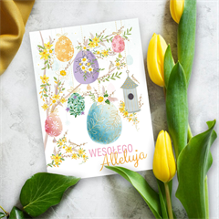 Karnet B6 WIELKANOC DRZEWKO WIELKANOCNE