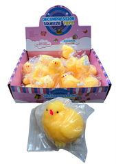 Zabawka gniotek miękki kurczaczek z kuleczkami 60479