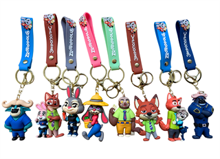 S.CENA Brelok gumowy duży zwierzaki zoo zopaską (12szt we folii)