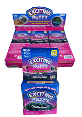 S.CENA Slime masa plastyczna do rozciągania zmieniająca kolor w metalowym pudełku 12szt w displayu