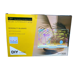 S.CENA Akrylowa tablica do pisania z podświetlanym stojakiem USB 21x32 cm LY-D049