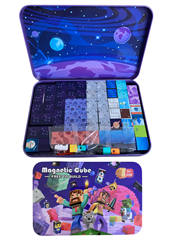 PROM Klocki magnetyczny Magnetic Cube w metalowym pudełeczku 60el fioletowe 9852415798741