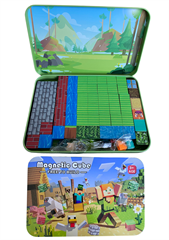 PROM Klocki magnetyczny Magnetic Cube w metalowym pudełeczku 60el zielone 9852415798796