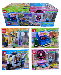 Klocki zwierzaki ZOO mix wzorów 8szt w displayu