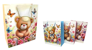 Torba prezentowa H 3D HOLO sztywna MIś 41x31x12 cm MIX WZORÓW LPR-H41