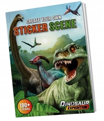 Książka z naklejkami dino