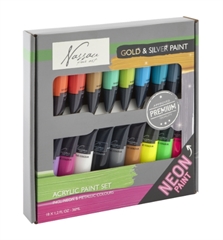 Farby akrylowe Nassau 18kol x 36ml