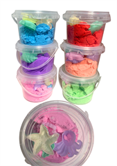 Piasek kinetyczny w wiaderku z foremkami 8cm