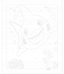 OBRAZ DO MALOWANIA DLA DZIECI 40X50 REKIN