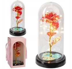 NORIMPEX RÓŻA KOLOR MIX NA LISTKACH NA KABEL