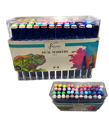 PROM Flamastry dwustronne z numerkami 48szt