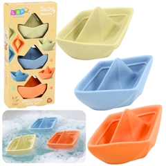 S.CENA 30583 - Zestaw Gumowe śódki Do KąpieliZabawy Dla Malucha Pastelowe 3 szt. - 5905991095682