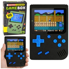 S.CENA 30517 - Gra Elektroniczna KonsolaRetro108w1 Ekran LCD Czarna - 5905991095026