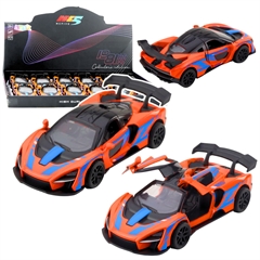 S.CENA 28070 - Samochód Sportowy MetalowyNapęd Otwierane Drzwi Pomarańczowy 1:32 - 5905991084938