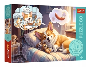 S.CENA Puzzle - _60_ - Corgi w krainie snw/Trefl FSC Mix 70 #37;