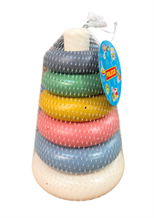 Piramidka Kółko (7 elem.) pastelowa