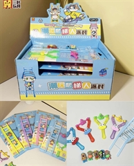 Gadżet proca strzelająca miękkim gniotkiem+drabinka ze schodzącą po niej figurką 789979