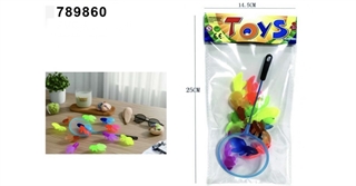 Zabawka do wody rybki neonowe+podbierak 789860