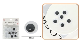akcesoria DIY ruchome oczy 20mm 64586