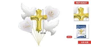 Balon Foliowy zestaw 5el Komunia 62827