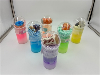 Slime ombre z brokatem kuleczkami in squishy 15cm 12szt w displayu