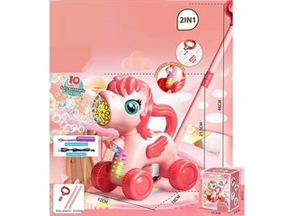 -Konik pchacz bańki mydlane B/O światło dźwięk color box rozm opak 22,5