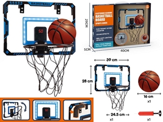 -Tablica do koszykówki 39x28 cm + piłka + pompka, z licznikiem, roz. op