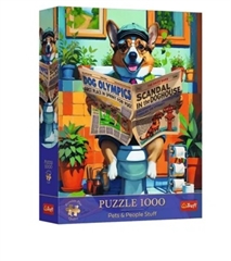 S.CENA 12140 _1000 - Trefl Premium Plus -Pets amp; People Stuff: Corgi w Toalecie_ / Trefl_AI FSC Mix 70 #37;