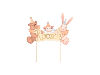 Topper Roczek Miś i Królik 1szt. 163955