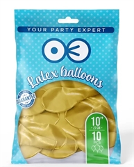 Balony chrom złote 10 cali 10 szt. 142516