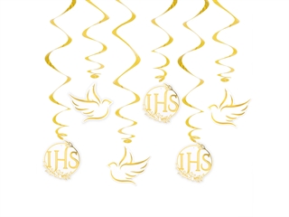świderki Komunia święta IHS biało-złote 6 szt. 161753