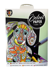 Welurowy papier Zwierzęta 4 arkusze