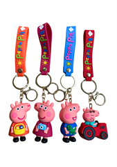 Brelok gumowy duży świnka z opaską (24szt we woreczku) MK56-2