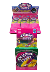 S.CENA Slime masa plastyczna do rozciągania UV reactive w metalowym pudełku 12szt w displayu