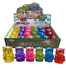 Slime misiu 6,5cm z brokatem (24szt w displayu) 32408