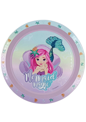 Talerzyk dziecięcy plastikowy syrenka 21cm