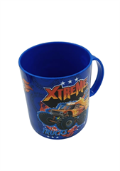 Kubek dziecięcy plastikowy z uchwytem truck 340ml