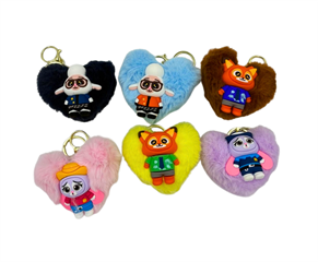 Breloczek pompon zoo (12szt we folii) QQ0077