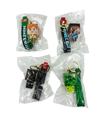 S.CENA Brelok gumowy z opaską klockowy ludzikświecący QQ0079