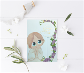 KARNET B6 KOMUNIA KÓŁKO ANIOŁ AMEN