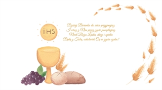 KARNET B6 KOMUNIA KÓŁKO ANIOŁ BARANEK