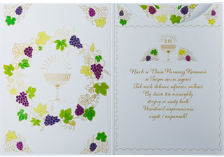 KARNET B6 KOMUNIA ZK WINOGRONA