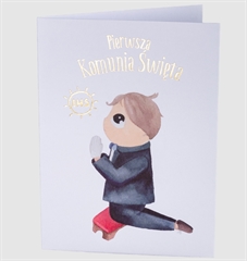 Karnet B6 Komunia chłopiec